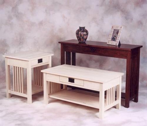 Mission style end, coffee and sofa tables Mission style end, coffee and sofa tables